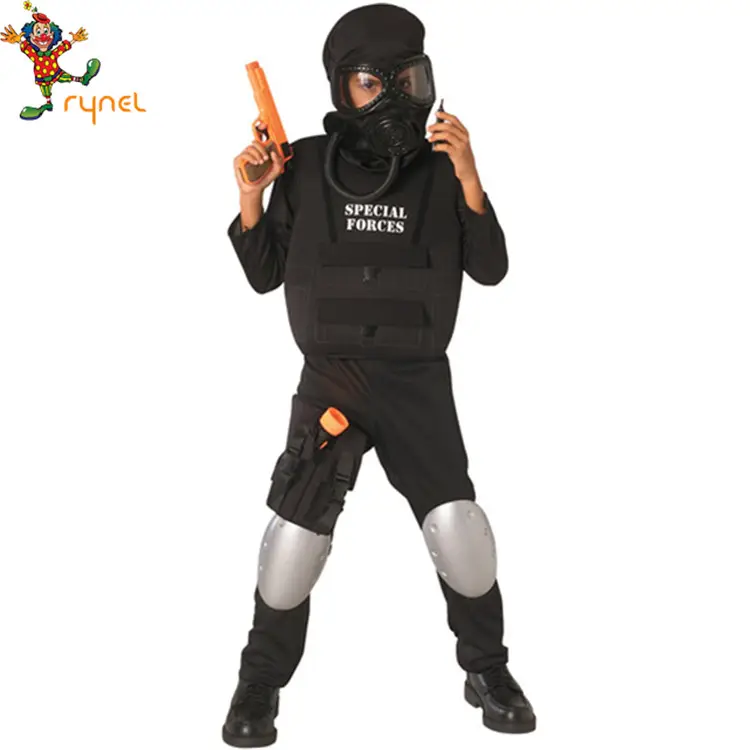 PGCC2986 SWAT fancy dress costume della polizia per bambini