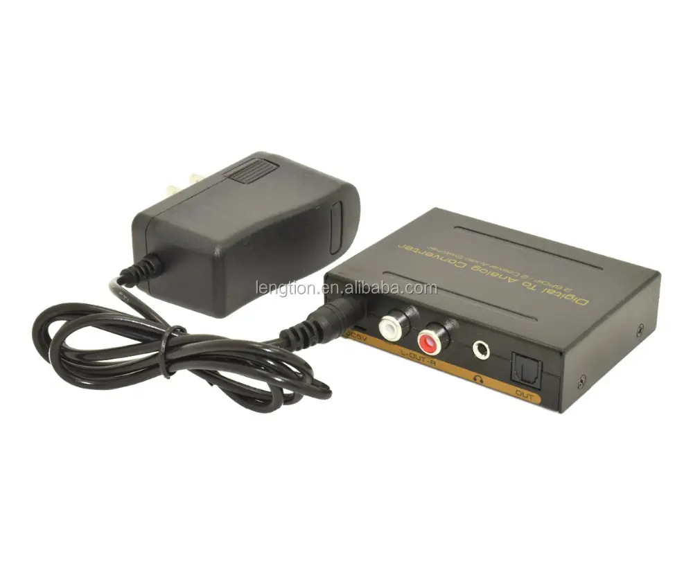 Convertidor de interruptor de Audio con 2 fibra óptica Digital SPDIF Toslink 2 Coaxial Audio a Digital óptico analógico 3,5mm estéreo 2 RCA