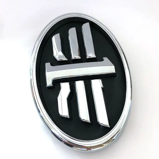 Emblème de voiture rond 3D ABS chrome Logo de voiture Autocollant pour marques de voiture