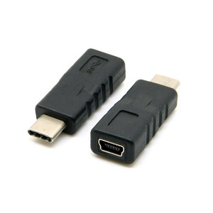 480M USB 3.1 C型公到迷你USB2.0 5针母数据适配器
