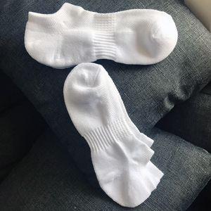 ThatsMINORI High Quality Black White Mens Womens Combed Cotton Ankle Socks Nets Cushion Terry Socks