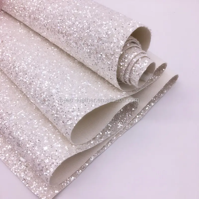 Avorio Bianco Chunky Tessuto Glitter Per Carta Da Parati