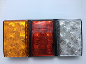 RED/AMBER STROBEハイパワーリアファロラテラル12 LED 4 "オーバルテールライトBI-VOLT、ヘビートラック用LEDテールライトフィット