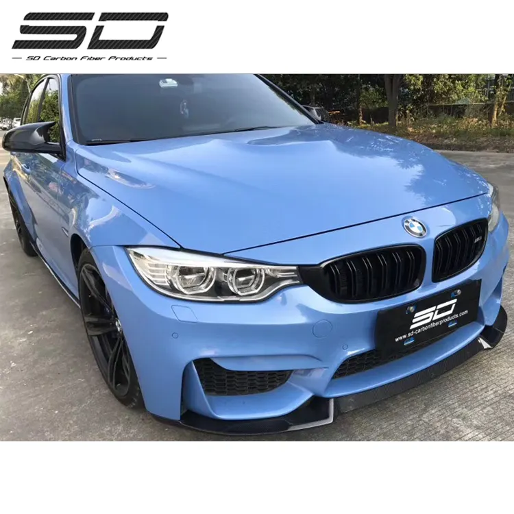 Bumper Depan Serat Karbon Gaya CS, Spoiler Bibir untuk F80 M3 F82 M4