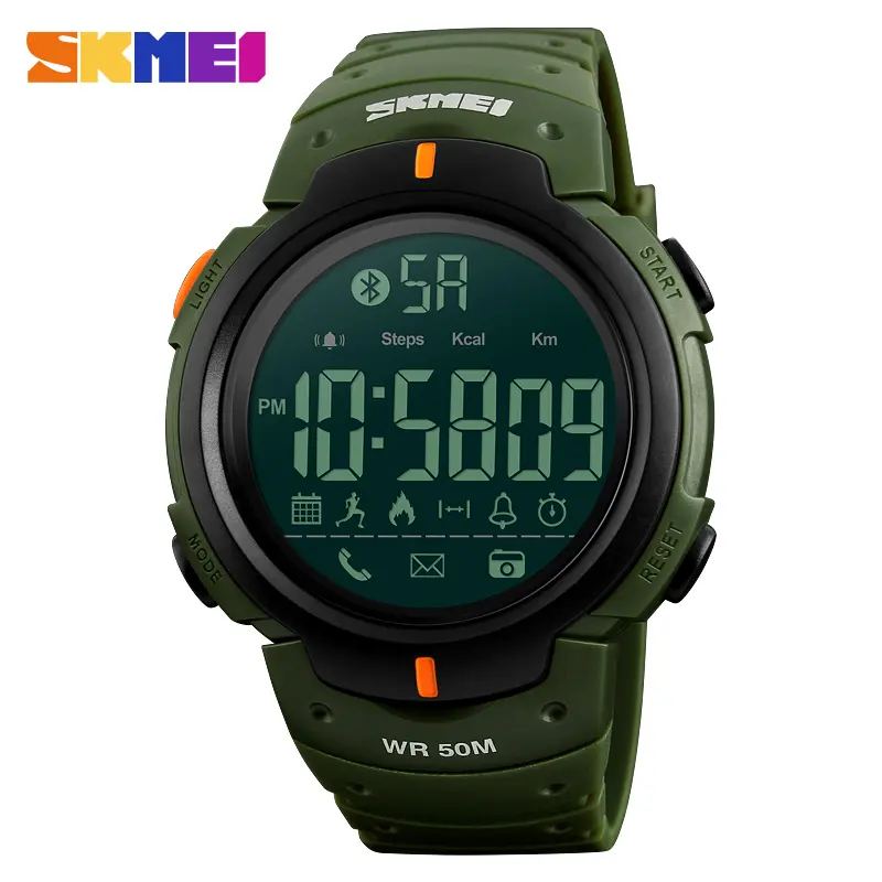 Skmei 1301 Mannen Sport Horloge Calorieën Stappenteller Digitale Herinnering Horloges Fitness Voor Ios Android Horloges