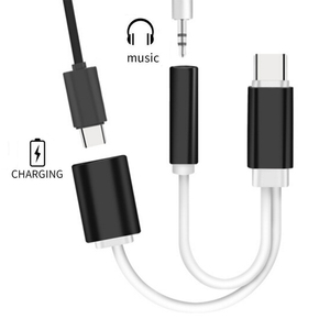 แบบพกพา Type-C ถึง3.5 Mm อะแดปเตอร์เชื่อมต่อสำหรับโทรศัพท์มือถือ2 In 1ประเภท C ถึง3.5มม. ชาร์จหูฟังแจ็คเสียงสาย USB C - Product Image 1