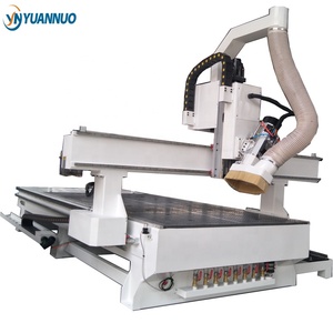 YN1325 YN1530 carpintería 4 ejes 5 ejes herramientas de cambio automático ATC Cnc grabado tallado enrutador máquina husillo giratorio con rotativo
