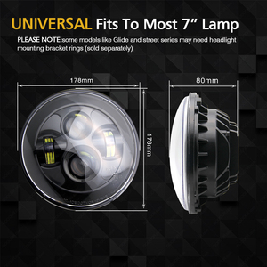 Factory Price Cheap 40W <strong>20W</strong> Motorcycle Front Lights 7 Inch Round <strong>12V</strong> Cars <strong>Led</strong> Headlight - Product Image 2