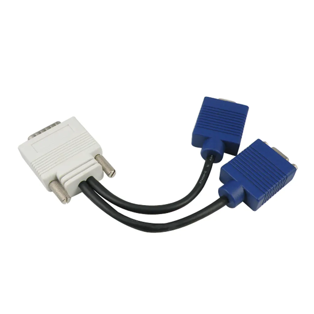 VGA Y Cable divisor DMS-59 conector 1xLFH 2xVGA doble cabeza de las tarjetas de vídeo