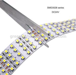 DC24V SMD3528柔性四排4排发光二极管条形灯480发光二极管/米白色暖白色IP20非防水 - Product Image 1