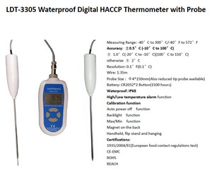 De alta precisión de +/- 0.5C tipo k Termómetro digital, sensor de temperatura tipo k termómetro digital sondas con alarma - Product Image 4
