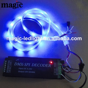 SK6812 RGB 5V 12V 24V WS2812B WS2811 DMX200 DMX512 RGB адресуемый светодиодный DMX SPI декодер контроллер - Product Image 3