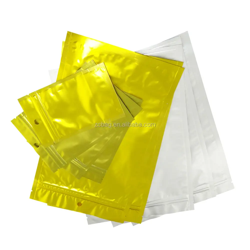 光沢のある黄色の防湿ハンギングジッパーバリアスパイス包装卸売用プラスチックジップロックバッグ