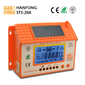 20A interruptor automático manual PWM 12 voltios 20 30 Amp controlador de carga solar con retroiluminación azul controlador de carga híbrido solar - Product Image 3