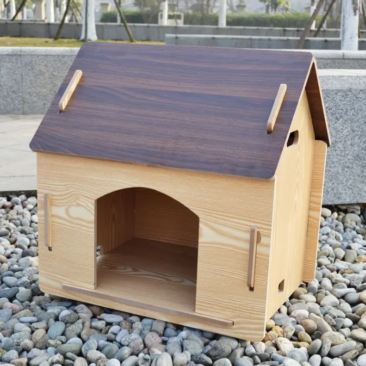 Wasserdichter, haltbarer Hundehütte aus Holz für den Innenbereich