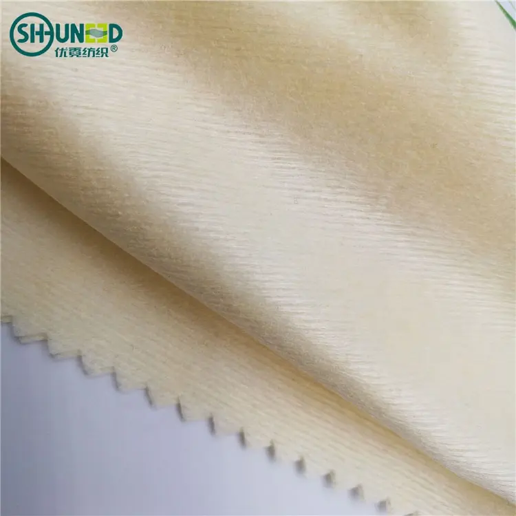 Tecido de fibra de banana respirável e natural 32gsm, tecido não tecido para máscara facial