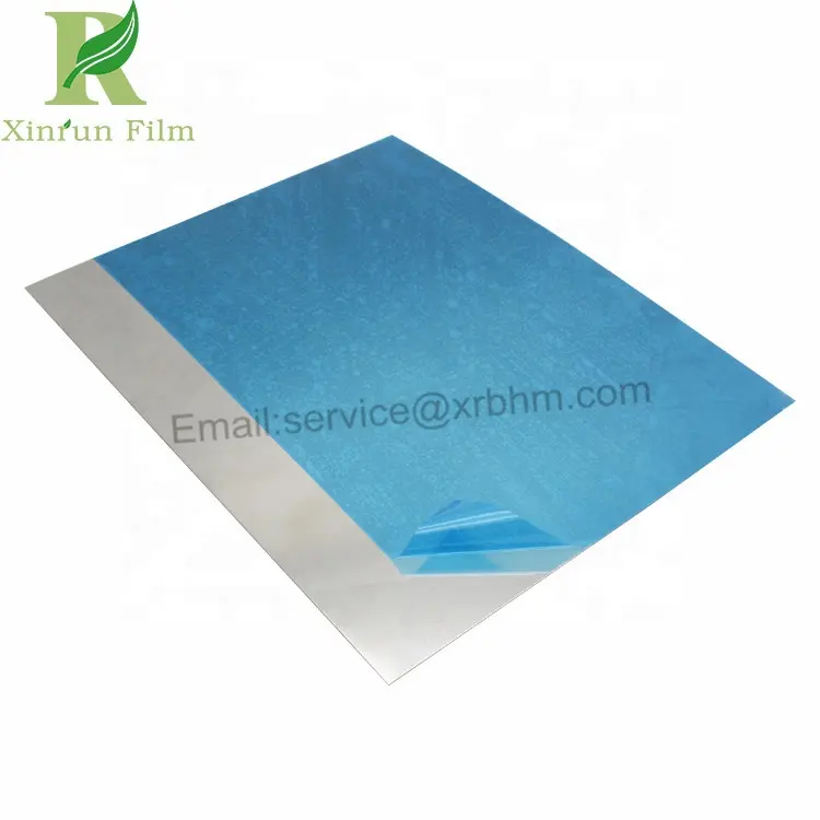 Film de protection auto-adhésif en acier inoxydable PE bleu, sans résidu