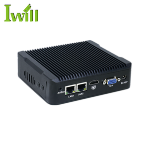 Fansız Nano PC J1900 N3 dört çekirdekli DC 12V 1COM çift ekran mini bilgisayar pc ile 1 * RS232 COM - Product Image 1