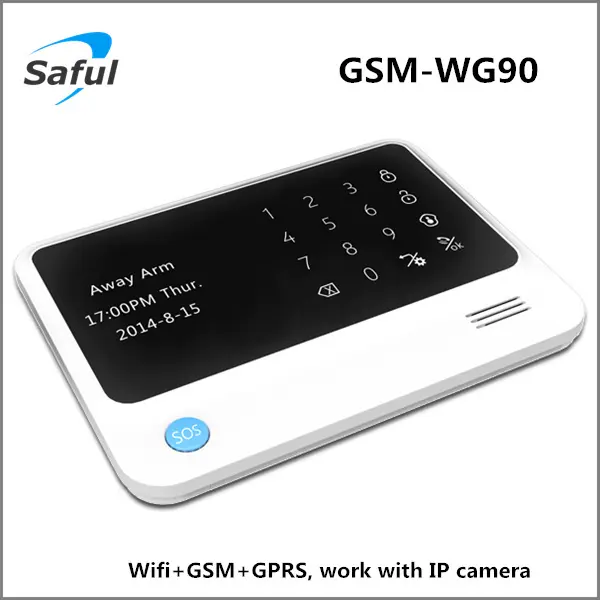 Saful GSM + WiFi + GPRS sistema de alarma soporte remotamente Dejar mensaje