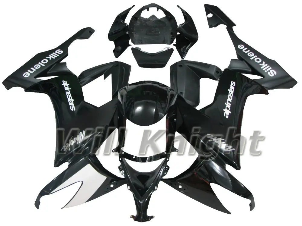 Carenados para Kawasaki ZX10R Ninja ZX-10R 08, Kit de carenado de plástico ABS, color negro, 10 años, 2008, 2009, 2010