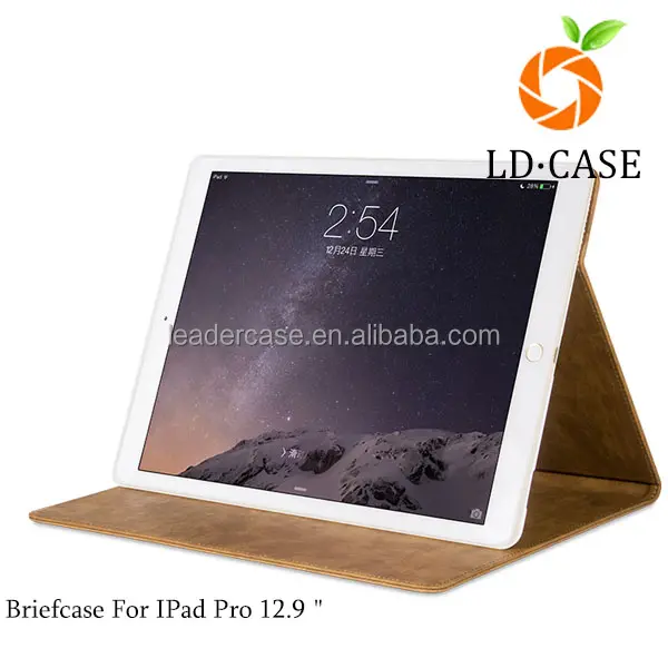 Produsen Tas Kulit untuk iPad Pro 12.9 Inci PU Multifungsi Tablet Case untuk iPad 2/3/4/air