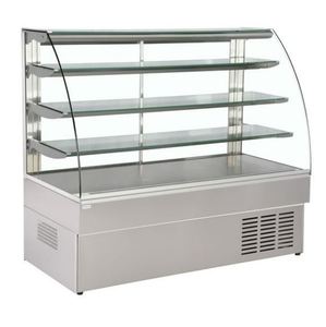 Bán Hot Mini Bakery <span class=keywords><strong>Acrilic</strong></span> Bánh Hộp Cơ Sở Tủ Lạnh Tủ Lạnh Trưng Bày Với Vòng Tròn Đen Trường Hợp Quầy - Product Image 1