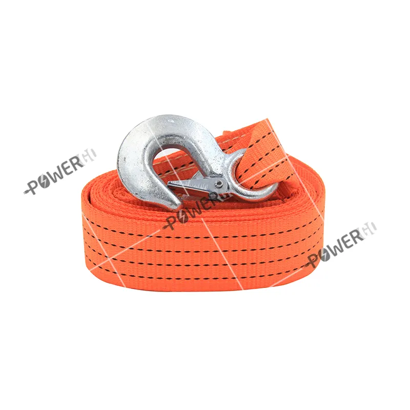 3 Tons Car Tow Cable Towing Strap Rope with Hooks Emergency Heavy Duty 10 Feet