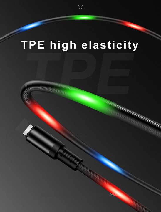 Nuevo diseño Visible de luz Led Micro Usb cargador de datos Cable de sincronización de carga