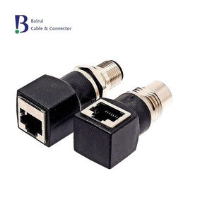 Circular Sensor M12 4Pin Male <strong>Adapter</strong> 48.3mm Waterproof IP67 8 Pole Right Angle <strong>Socket</strong> for Ethernet Signal DC Output Type 1.5A - Product Image 6