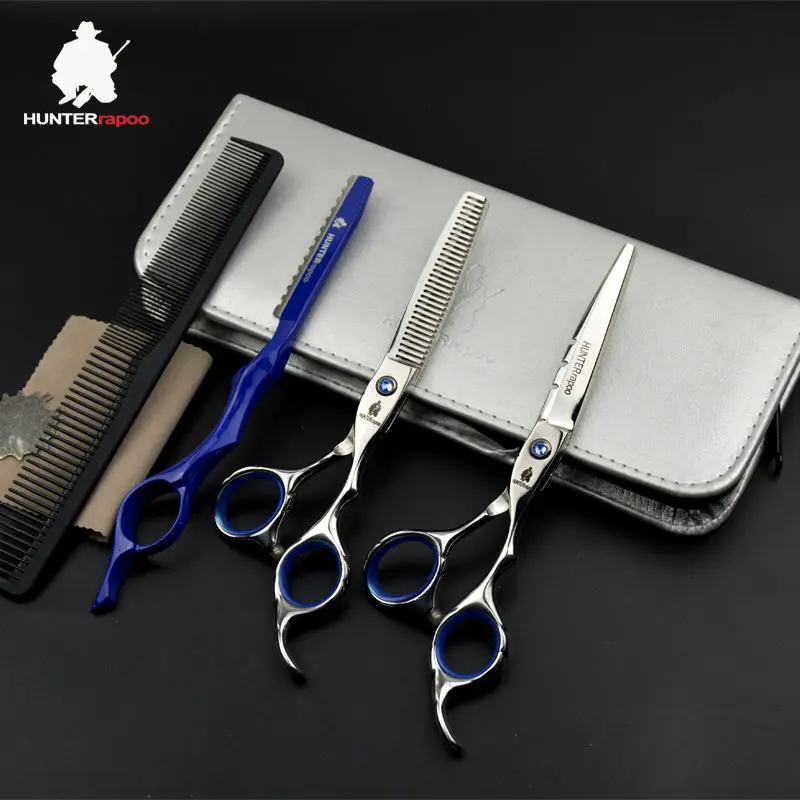 Tesoura de corte de cabelo, 6 polegadas, aço inoxidável, para cabeleireiro, usando tesouras de desbaste para barbershop, suprimentos, ferramentas