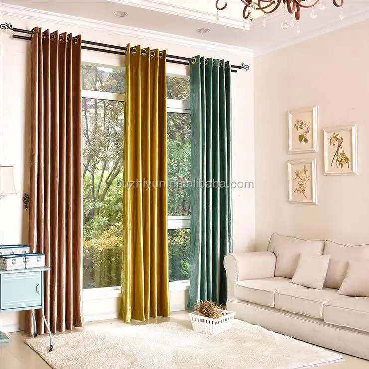 100% POLYESTER italian shinny velvet decoration fabric for curtain