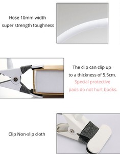 モダンでスタイリッシュな7Wホワイト<span class=keywords><strong>LED</strong></span>デスクランプメタルクリッププラグイン目で保護されたテーブルランプオフィス用またはホテル用ホワイトライト