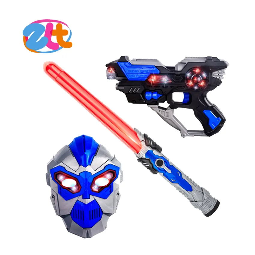 Space toys set toy weapon with light and music