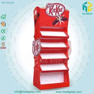 Supermarkt Werbung POP Display Rack HIC-FD-024 Einzelhandel Candy Store POS Karton Boden Stand Schokolade Display Regal - Product Image 4