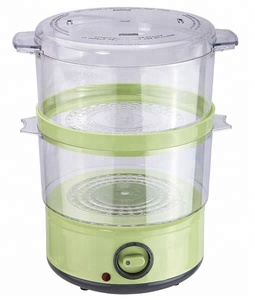 電気食品蒸し器400W容量合計4リットル2層60分メカニカルタイマー
