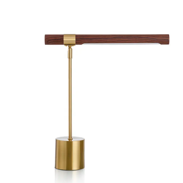 Nordic creativo personale di design moderno in legno di rame led di lettura da comodino lampada da tavolo per hotel