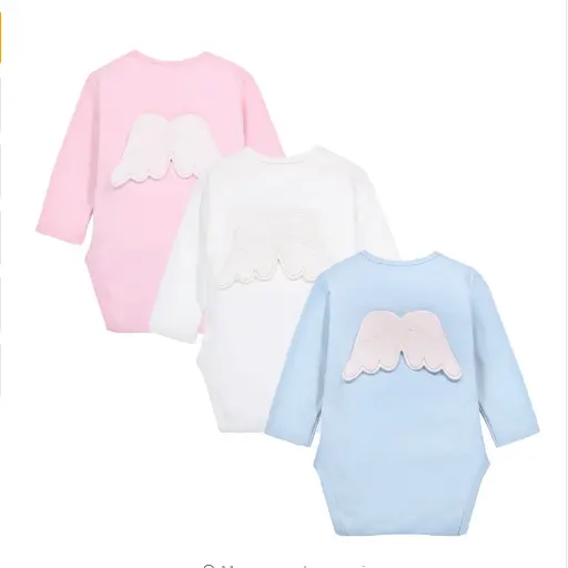 Baby boys girls long sleeve angel bodysuit 2018 newborn baby's clothes kids costume Jumpsuit