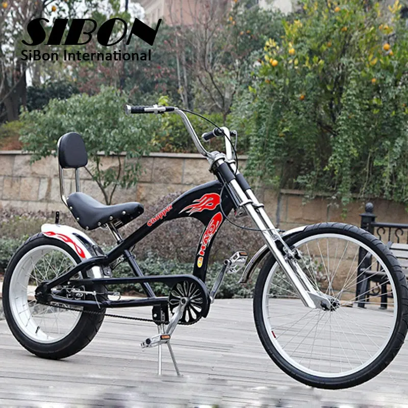 SIBON B0300104 24 "fat tire freno a disco anteriore cerchi in lega rim nero chopper bike per adulti