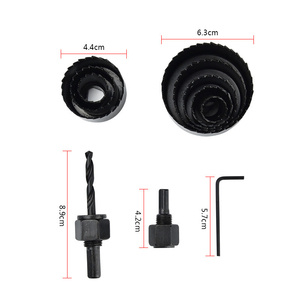 งานไม้เลื่อยช่างไม้หลุมเปิด Lamphole ไฟฟ้าสว่านเจาะ Woodworker Bits 11P/16P/8P ชุด16ชิ้น - Product Image 5
