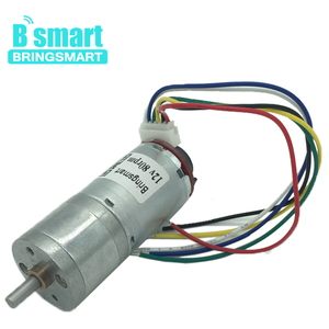 Bringsmart JGA25-370B Gear Motor <strong>12v</strong> DC Mini Electric Motor with <strong>Encoder</strong> for DIY Robot Toy - Product Image 2