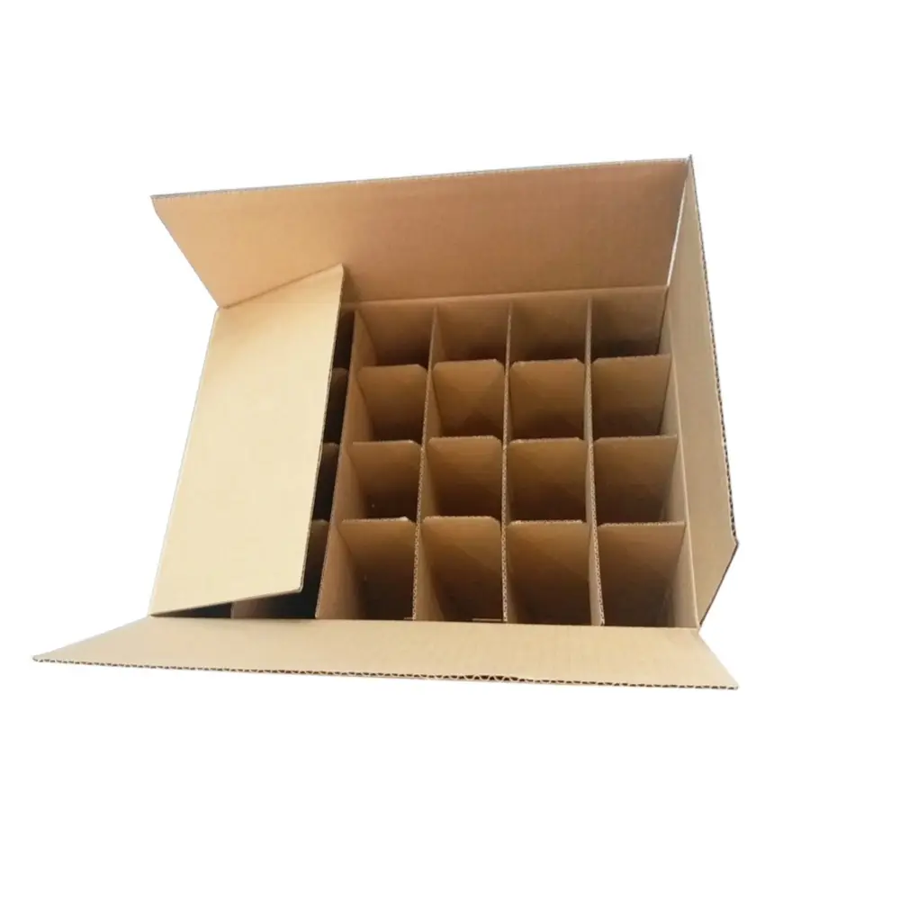 Brown se cartón corrugado cajas de envío por correo con divisores