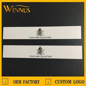 Custom Print logo Hair Bundle Wrap Extensão do cabelo Embalagem Paper Bundle Label
