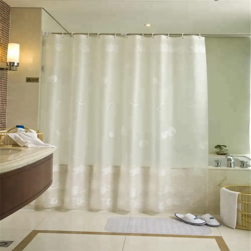Modern design durable custom printed vinyl shower curtain