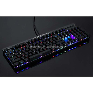 104 teclas rgb retroiluminado com fio, teclado de jogo mecânico com lado gravado escultura lateral keycap