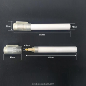 ריק צבע מרקר עט חבית 6mm/8mm/10mm/15mm צביטה גודל עם שקוף צבעוני קבוע לבן 140mm * 15mm 2.2 ~ 2.8mm 14.3cm