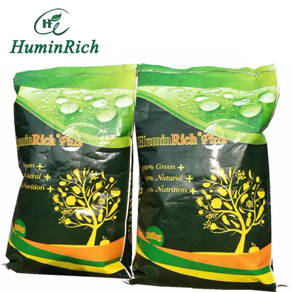 "HuminRich" حمض الدبالية مصنع منذ 2002/OEM التعبئة/مسحوق بكمية كبيرة/تقشر/الحبيبية Npk الأسمدة العضوية