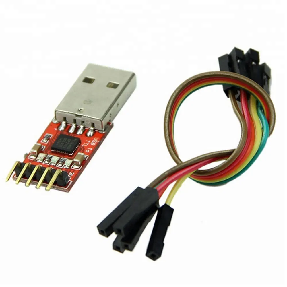 Conversor usb 2.0 para uart cp2102, 5 pinos, módulo de conector serial com cabos