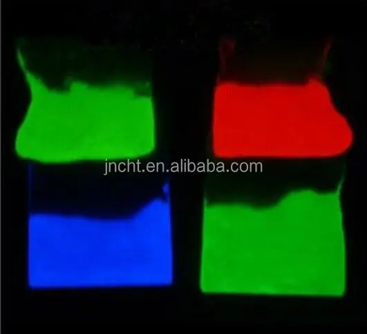 polvere fluorescente bagliore nel buio pigmento verde