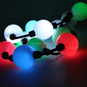 50 adet tam renkli top tipi led piksel modülü, DC12V giriş, 6 adet 5050 RGB + WS2811 IC; dmx convertor ve güç kaynağı ile - Product Image 2