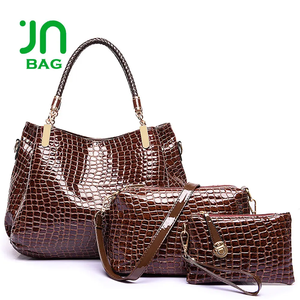 Jimanuo conjunto de bolsa para senhoras, conjunto de bolsa de mão para carteira de couro para mulheres